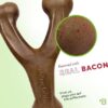 Benebone Wishbone Durable Dog Chew Toy for Aggressive Chewers, Real Bacon, Made in USA, Medium - Image 2
